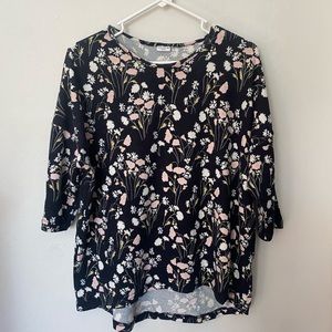 Floral Half Sleeve Sweater